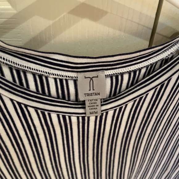 Tristan Navy and White Striped Sleeveless Top - Picture 2 of 3